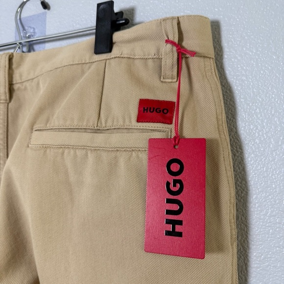 HUGO Men's Zeebo243D Khaki Pants Size 38/32 - Picture 3 of 6